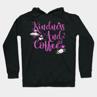 Kawaii Kindness and coffee lama Hoodie